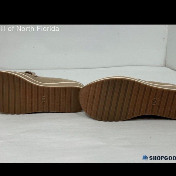 Taupe Platform Loafers with Chain Detail | Chic Comfort Slip-Ons - Picture 5 of 5